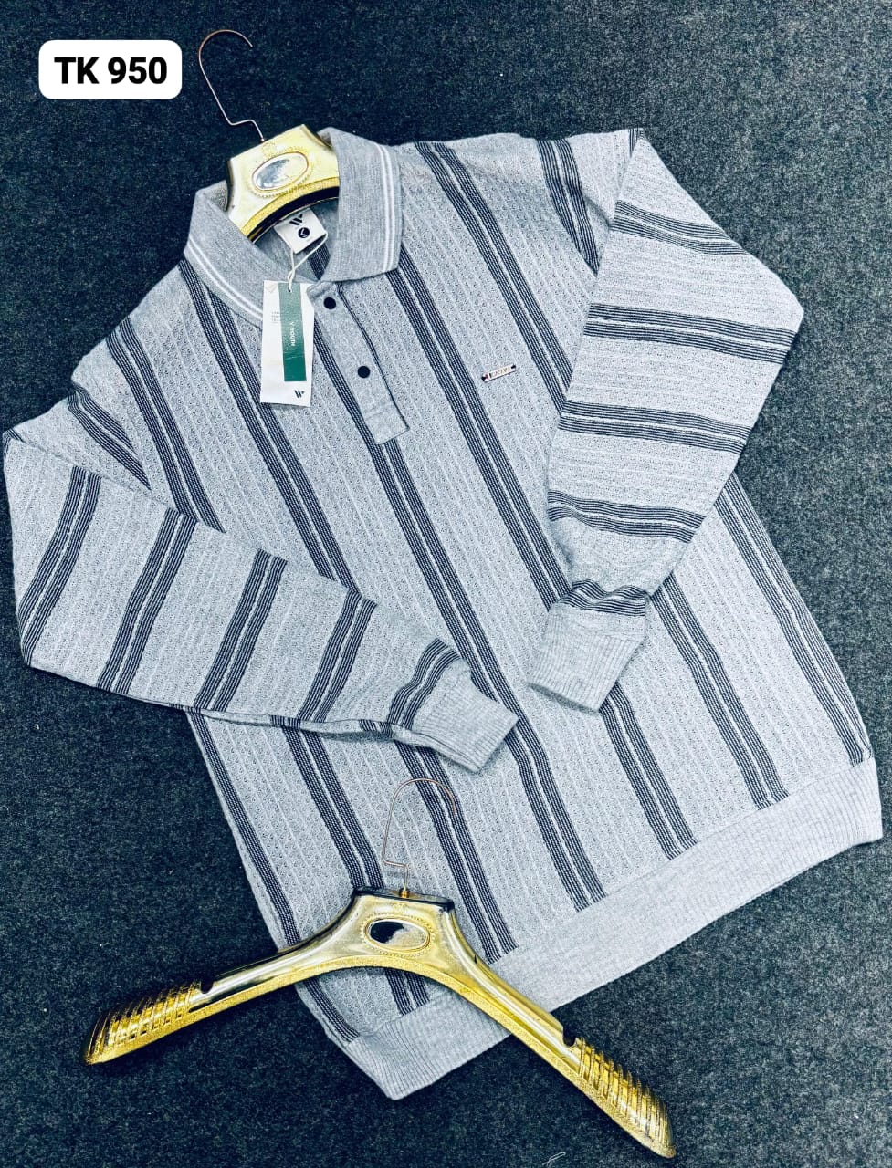 EFRA Striped Polo Knitwear – Premium Casual Long Sleeve
