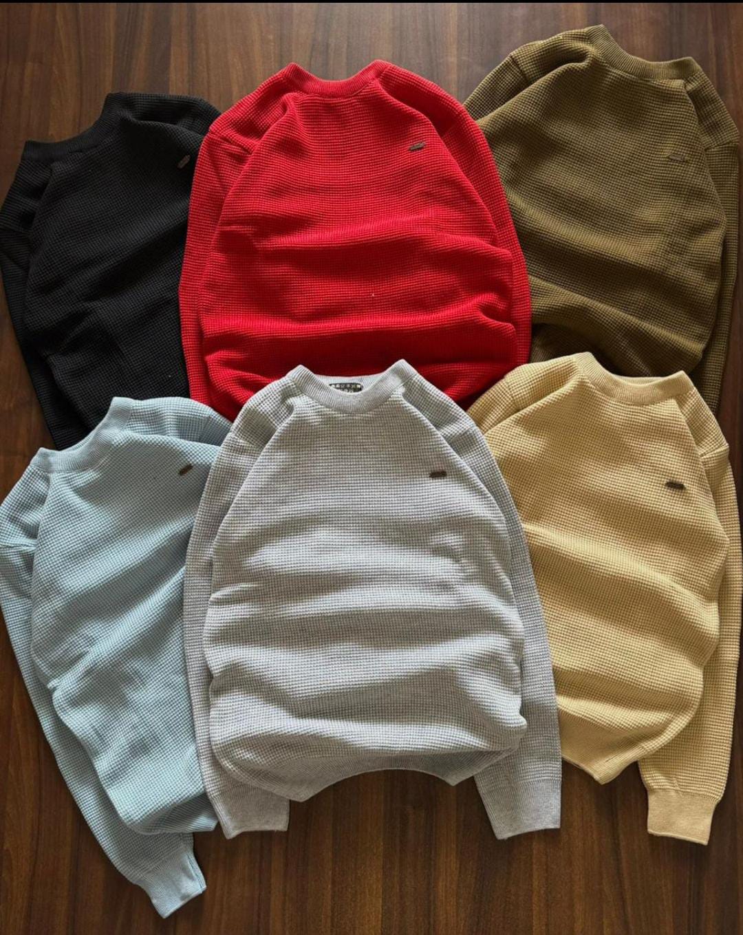 EFRA Solid Waffle Knit Pullover – Stylish Winter Wear for Men & Women