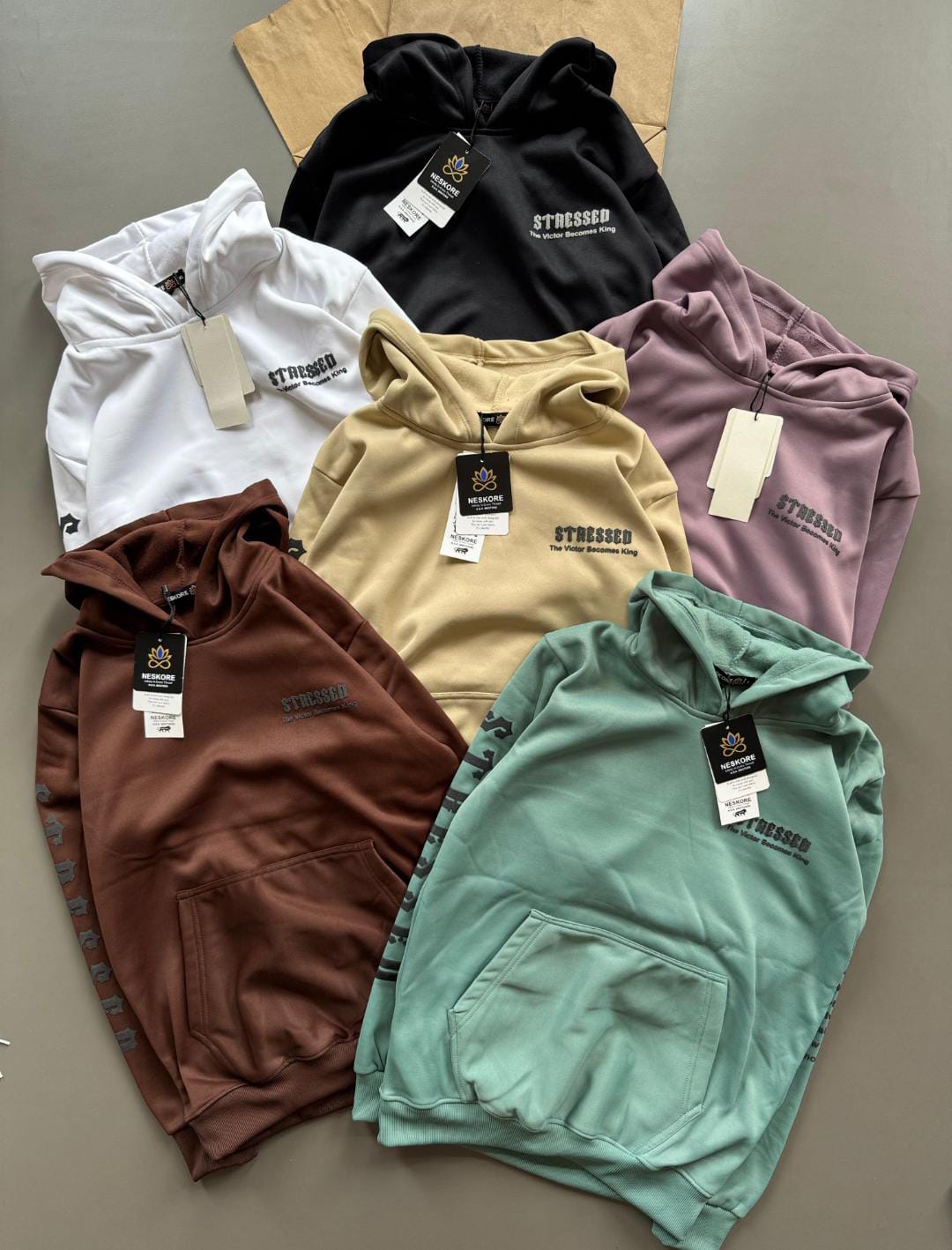 Stressed Premium Oversized Hoodie – Multi-Color Streetwear Edition
