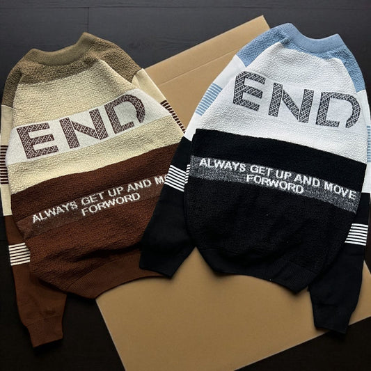 "END Oversized Fleece Sweatshirt – Colorblock Streetwear Essential"