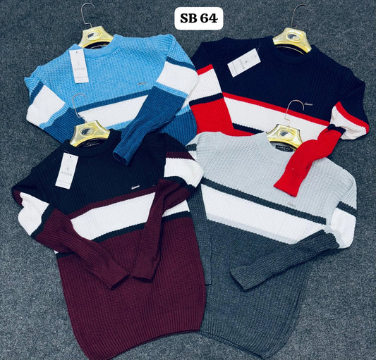 EFRA Men’s Winter Knitted Colorblock Sweater – SB64