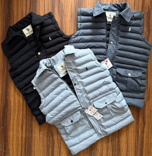 Polo Puffer Sleeveless Jacket – Premium Winter Vest Collection