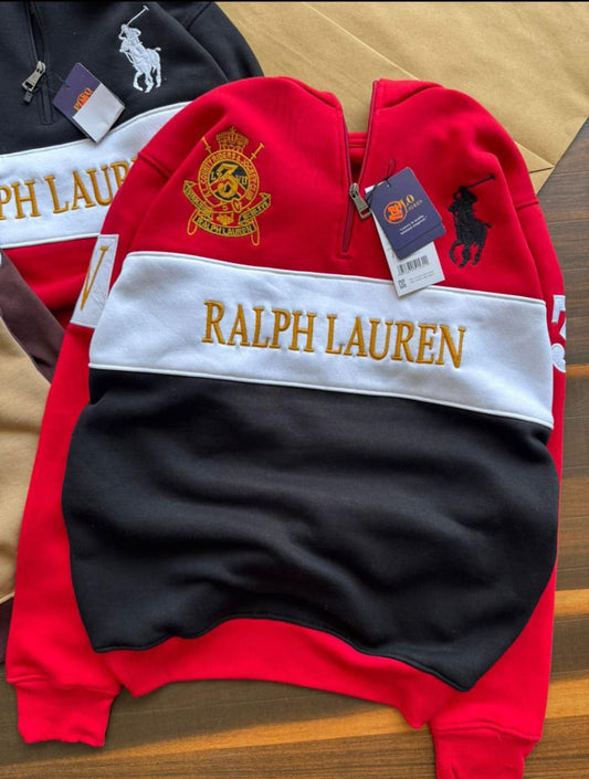 Ralph Lauren Signature Half-Zip Sweatshirt – Elite Crest Edition