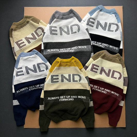 "END Oversized Fleece Sweatshirt – Colorblock Streetwear Essential"
